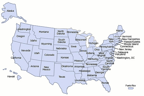 Map of the U.S.A.